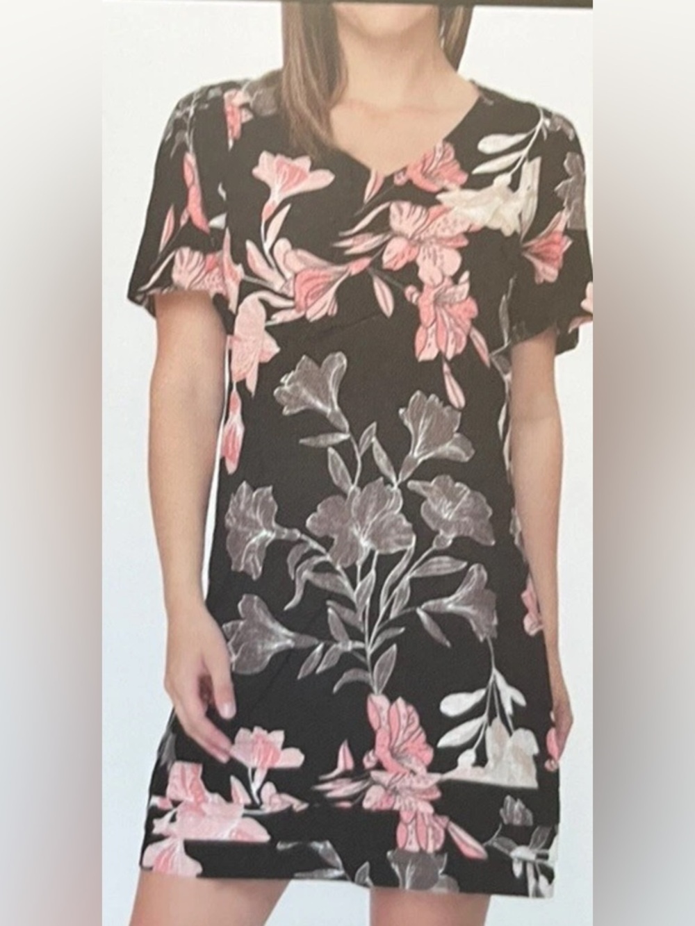 ORIGINAL Nicole Miller Linen Blend Floral Summer Dress Size XXL